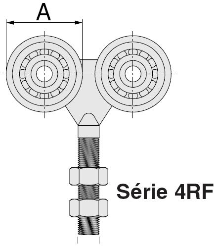 Rail galvanisé pour porte coulissante suspendue - 3m - 33x31mm PRF/24/3  avec Bricometal